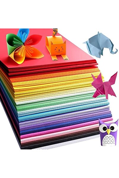 GENERAL 200 ورقة أوريجامي، ورق سهل الطي، ذو وجهين، حواف ناعمة، لا يتلاشى بسهو...
