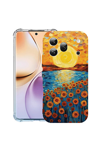 bestcase ®   Противоударен калъф за Honor 600 Pro, Дизайн със слънчогледи, 31...