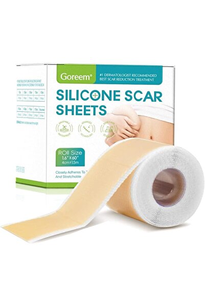 Goreem Silicone Scar Sheets (4cm*1.5m), Medical Grade Soft Silicone Scar Tape...