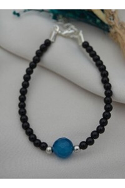 Stoneage Jade and Onyx Stone Thin Bracelet - Mixed -