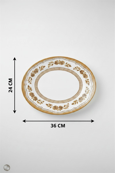 rinart Ellips Oval Kayık Tabak 36cm Dijital Salda