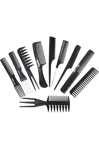 1st Choice SHOWAY Magic 10 Piece Professional Styling Comb Set, Black L