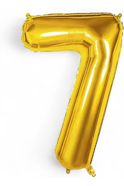 Generic 40 Inch Gold Digit Helium Foil Birthday Party Balloons Number 7