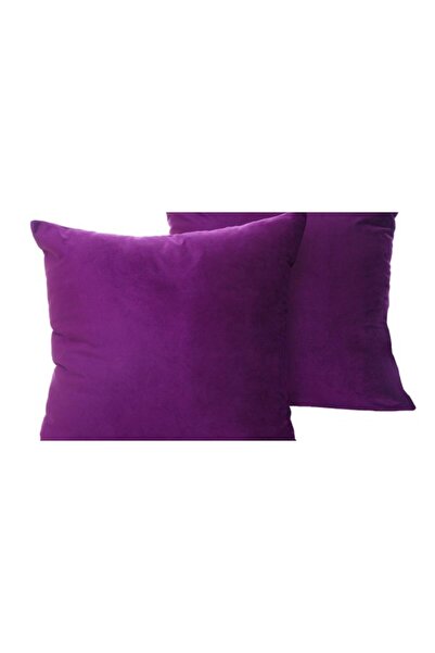 COM LIVING HOUSE Set de 2 fețe de pernă 35 x 35 cm din bumbac ranforce mov în...