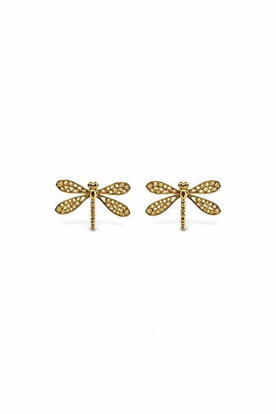 New Obsessions Mini Dragonfly Gold Stud Earrings