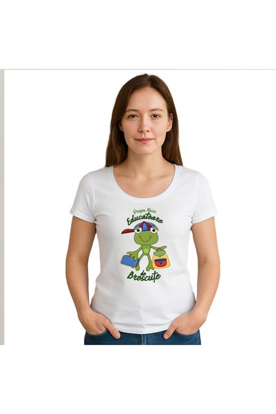 Fruit of the loom Tricou dama Educatoare Grupa Mare "Broscute"