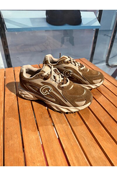 Guja Kalın Taban Kadın Sneaker ,Süet ,Hakiki Deri,4cm