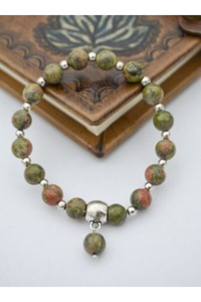 Stoneage Unakite Stone Bracelet - Multicolor -