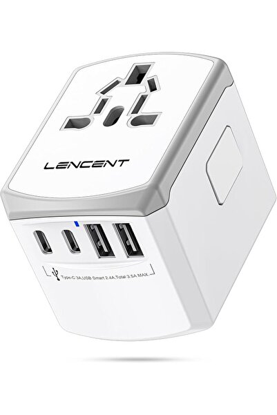 LENCENT Universal Travel Power Adapter, International AC Plug Adaptor