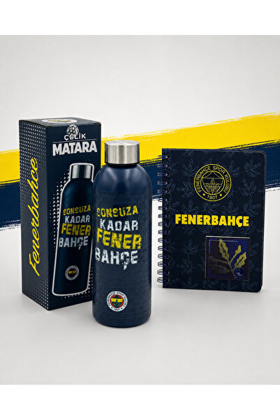 Fenerbahçe LİSANSLI PUZZLE FİGÜRLÜ SPİRALLİ A5 DEFTER 80 YAPRAK + 800 ML ÇELİ...