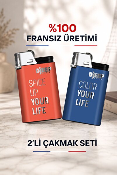 DJEEP Motto Serisi Çakmak - Hayatına Renk Kat -2'li Set –Özel Tasarım