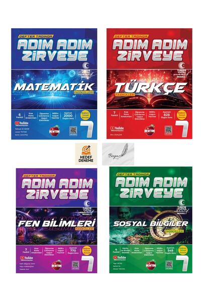 Newton Yayınları Newton 7.Sınıf Adım Adım Zirveye Matematik Türkçe Fen Sosyal...
