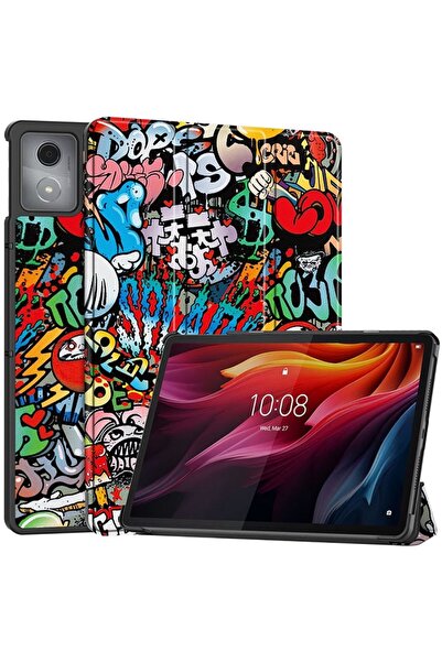 OEM Θήκη Τριπλής Αναδίπλωσης με Στήριγμα για Lenovo Tab K11 Plus - Graffiti