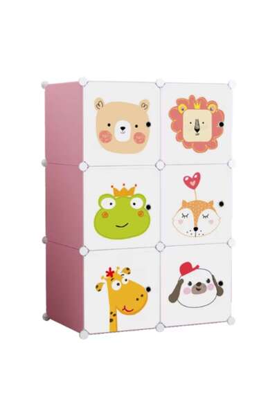 Rovitech Modular children's wardrobe, 6 compartments for clothes and toys, an...