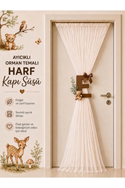 Genel Markalar Kişiye özel Orman temalı ayıcıklı okaliptus ve fiyonklu 30 cm ...