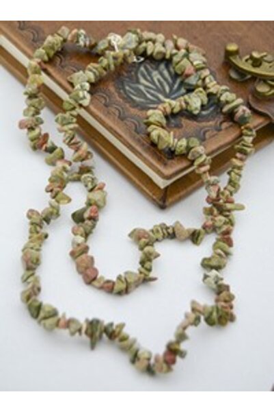 Stoneage Unakite Stone Necklace - Multicolor -