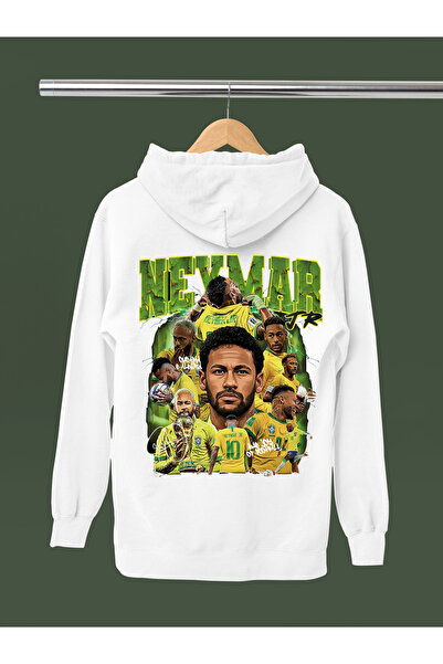 MAGORS Hanorac cu glugă din bumbac imprimat NEYMAR JR., cu mânecă lungă, cu c...