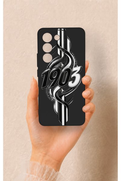Vip Case حافظة سيليكون متوافقة مع هاتف Vivo V30 Lite باللونين الأسود والأبيض ...