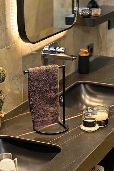 Edora Home Matte Black Single Towel Holder