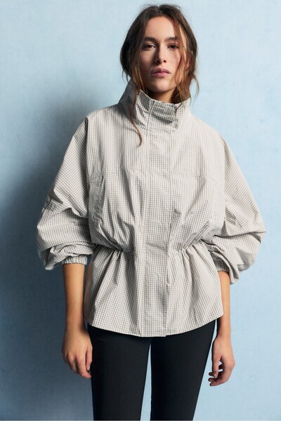 Pull & Bear Dik yaka büzgülü ceket
