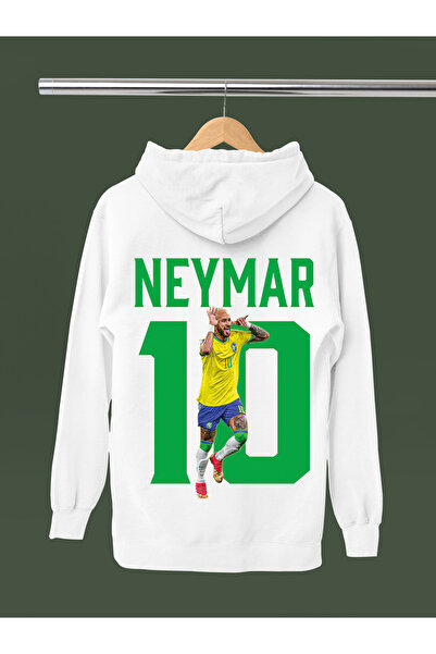 MAGORS Hanorac cu glugă din bumbac imprimat NEYMAR JR., cu mânecă lungă, cu c...