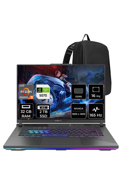 ASUS ROG Strix G16 AMD Ryzen 9 8940HX RTX 5070 8GB 32GB RAM 2TB SSD 16" WUXGA...
