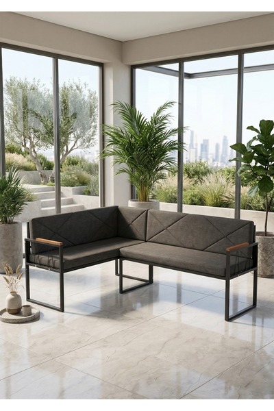 alpha desing Balkon Ve Bahçe Köşe Takımı