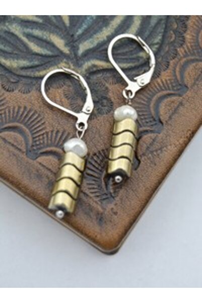 Stoneage Pearl and Hematite Stone Earrings - Multicolored -