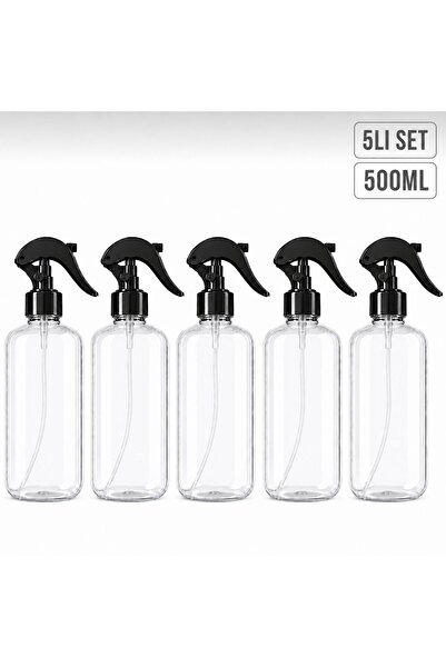 Genel Markalar 5'Lİ SET - 500ML TETİKLİ FISFIS BAŞLIKLI PLASTİK BOŞ SPREY ŞİŞE
