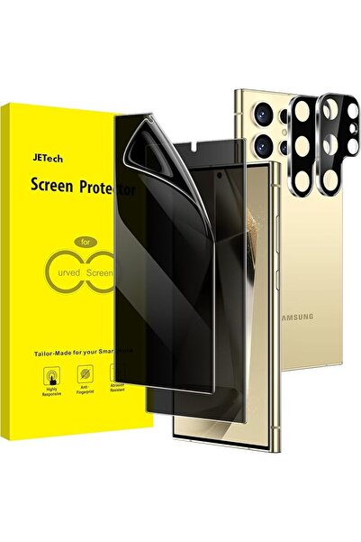 JETech TPU Privacy Screen Protector for Samsung Galaxy S24 Ultra, 2+2 Pack