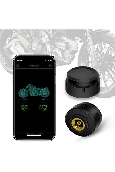 NALACAL Bluetooth Motorcycle Tire Pressure Monitoring System, with 2 External...