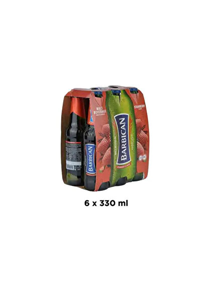BARBİCAN Non-Alcoholic Strawberry Beverage ( 6 x 330 ml ) x 5