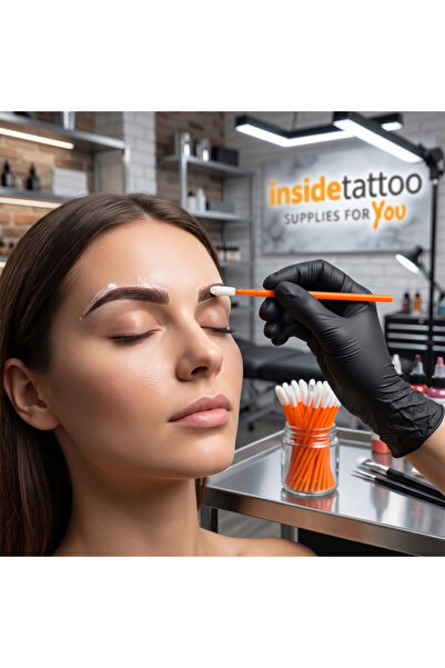 OEM Aplicatoare de culoare pentru machiaj, 50 bucăți, Portocaliu, set de baghete cosmetice pentru buze