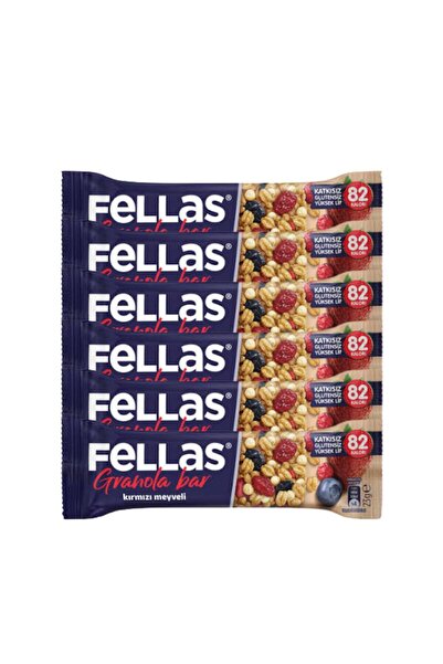 Fellas Kırmızı Meyveli Granola Bar 23gr x6