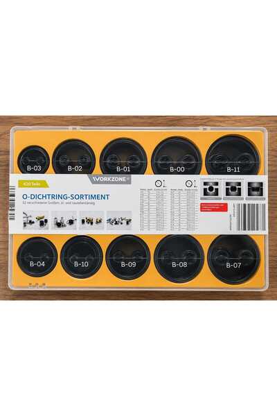 workzone O-Ring Seal Set – 420 pieces, 32 sizes