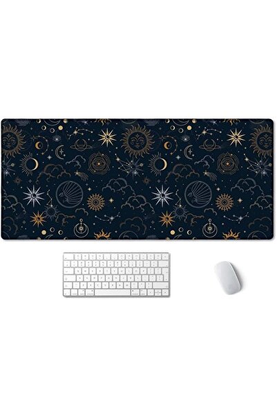 SSOIU Celestial Stars and Magic Eyes XXL Desk Mat, Extended Gaming Mouse Pad,...