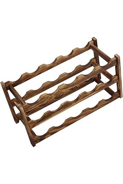 Topincn Wooden Wine Rack Stylish Bottle Storage Organizer for Countertop Home...