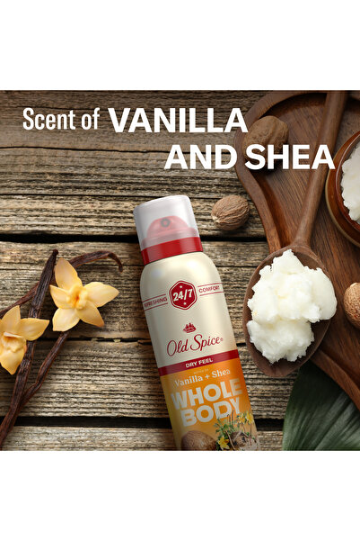 Old Spice Vanilla Shea Total Body Erkek Tüm Vücut Sprey Deodorant Alüminyumsu...