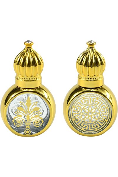KASTWAVE 2 Pcs Glass Perfume Roller Bottles(Luxury) with Gold Embossed Design...