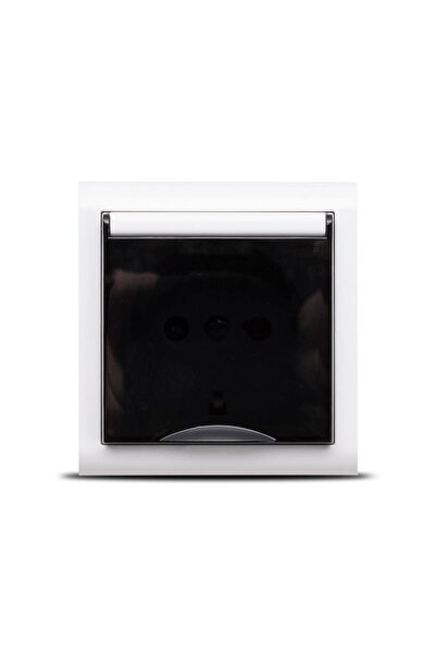 Danex Priză Schuko cu Capac 16A Alb Nivo - | 402-010000-243, Ovivo, Alb