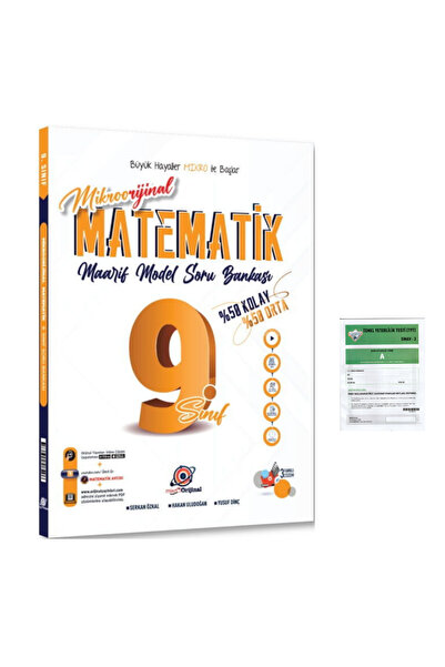 Orijinal Yayınları 2027 Orijinal Mikro 9. Sınıf Matematik Maarif Model Soru B...