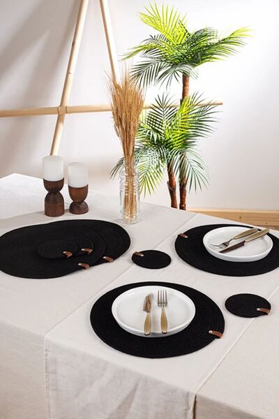 Comfort Craft Σετ 8 τεμαχίων από γιούτα για σουβέρ και σουβλάκια (4 σουβέρ + ...