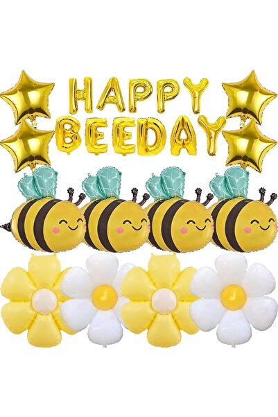KASTWAVE Bumble Bee Party Decorations, 23 Pcs Happy Bee Day Balloon Set with ...