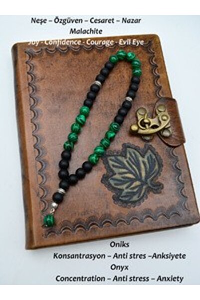 Stoneage Mat Onyx Malahit Rosary - Multicolored -
