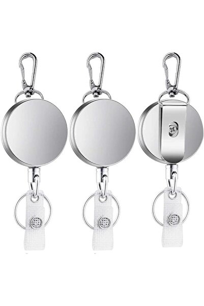 X SPRING Retractable Badge Holder, 3 Pack Durable Retractable Lanyard with Ke...