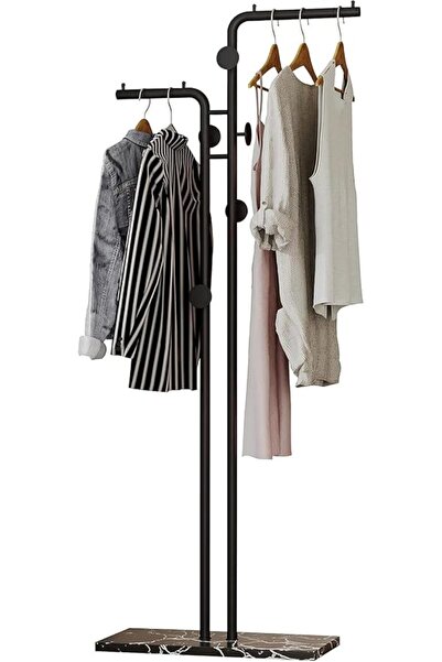 TNTAIAHL Double-pole Coat Rack Freestanding, Modern Metal Coat Racks Hanger S...