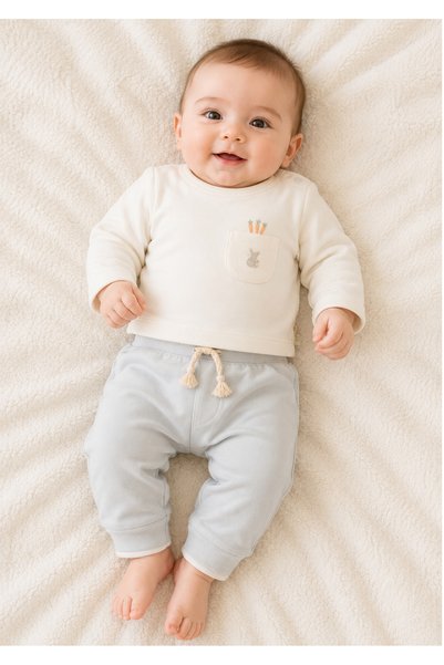Bistyle I Am Boy Rabbit Erkeke Baby Boy Double Set
