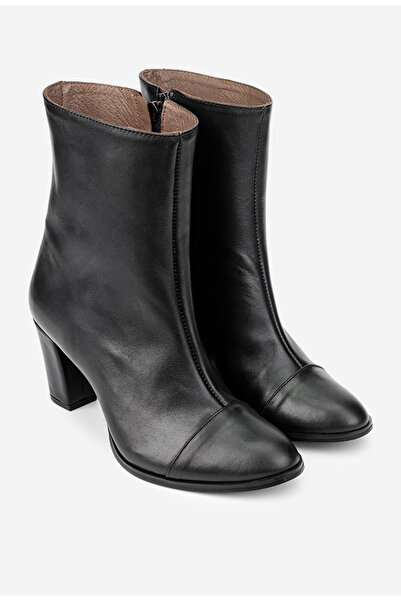 Dasha Botine dama negre din piele naturala