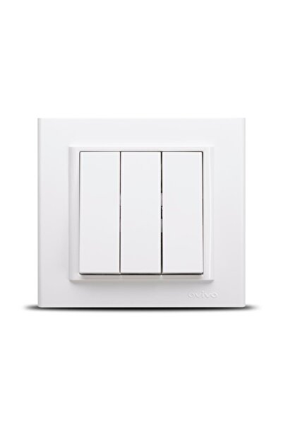 Danex Triple switch 10a white mina - | 401-010200-254, ovivo, white