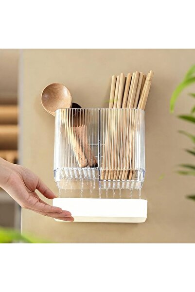 Goodern Utensil Holder,Kitchen Countertop Storage Organizer with Drain Tray W...